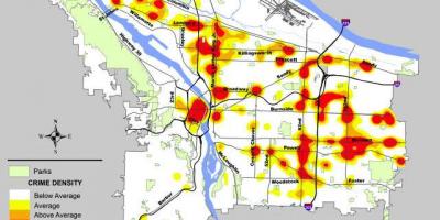 Portland brottslighet karta