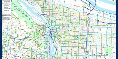 Karta över Portland cykel