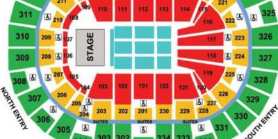 Moda Center konsert sittplatser karta