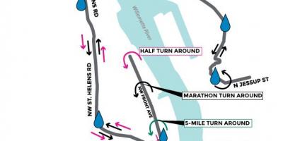 Karta över Portland marathon