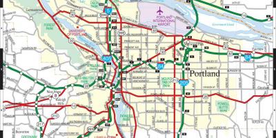 Karta över Portland Oregon